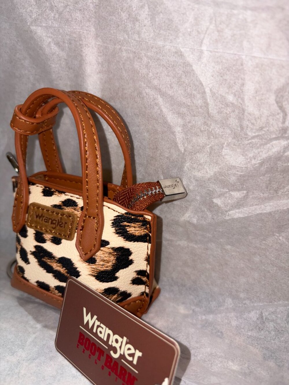 Wrangler Leopard Mini Bag Charm Keychain Boot Barn Exclusive - Picture 4 of 6